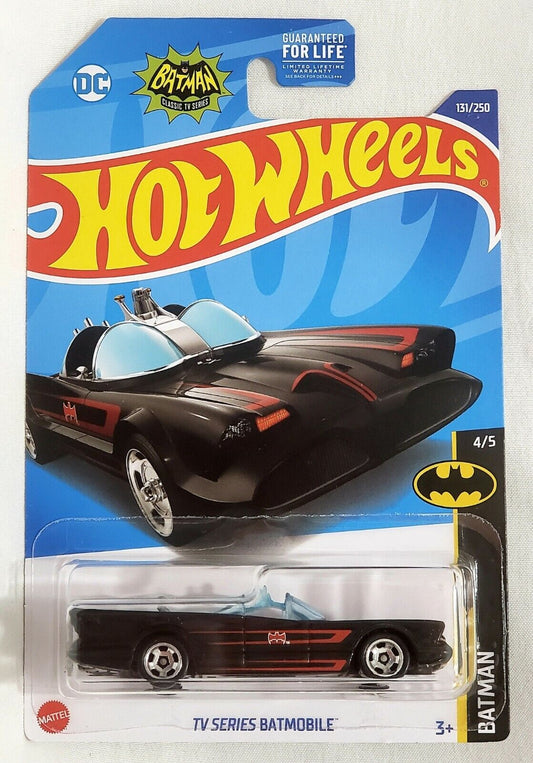 Hot Wheels 2022 #131/250 TV Series Batmobile, multiple color options