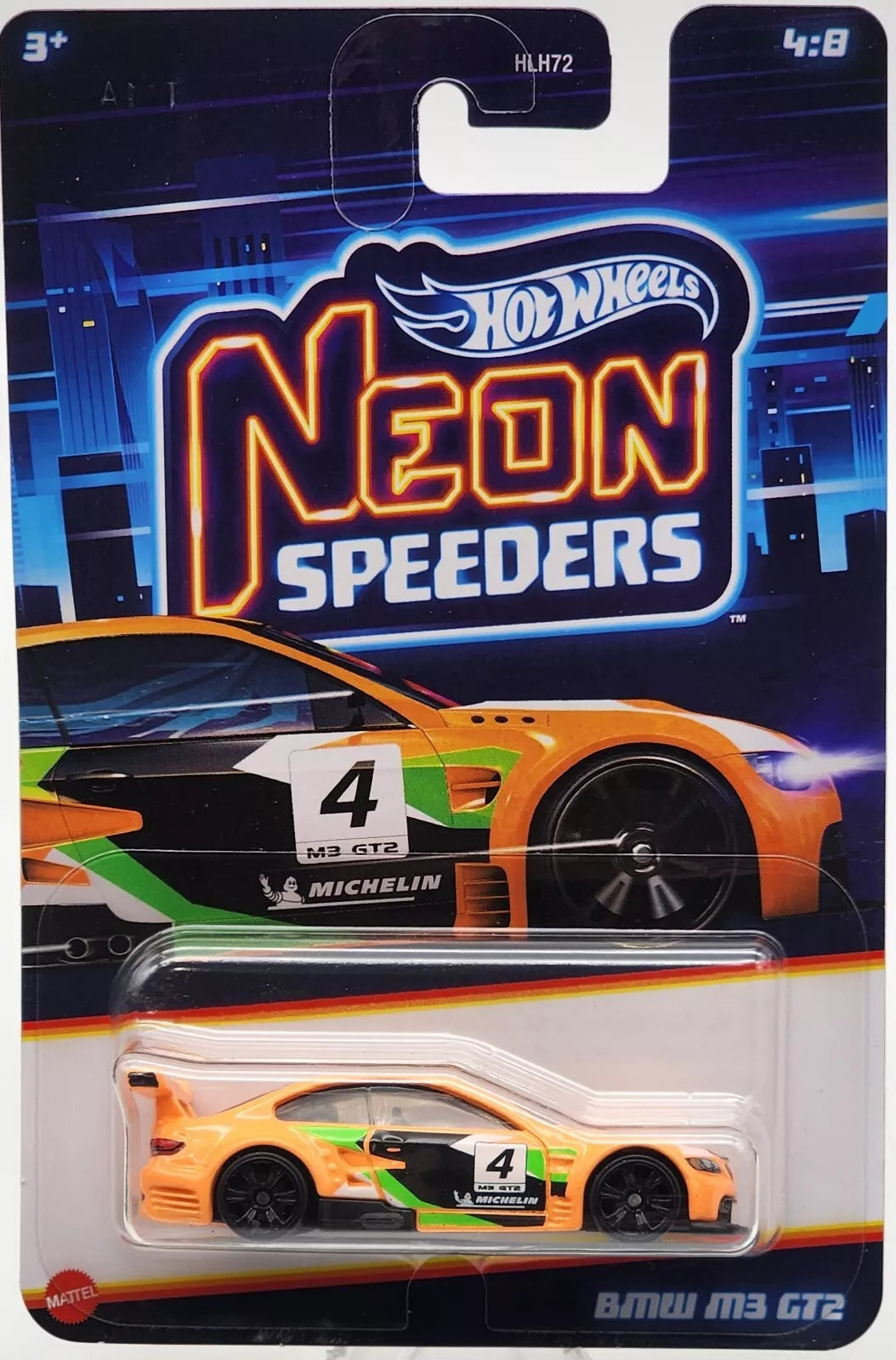 Hot Wheels 2024 Neon Speeders Mix B 4/8 BMW M3 GT2