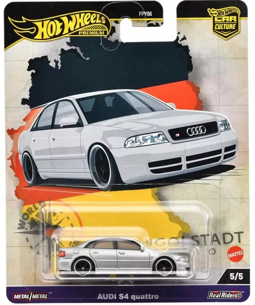 Hot Wheels Premium 2024 World Tour 5/5 Audi S4 quattro, silver