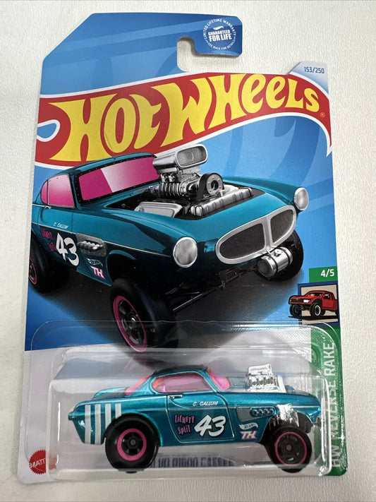 Hot Wheels 2024 #153/250 Volvo P1800 Gasser, SUPER TREASURE HUNT, spectraflame teal