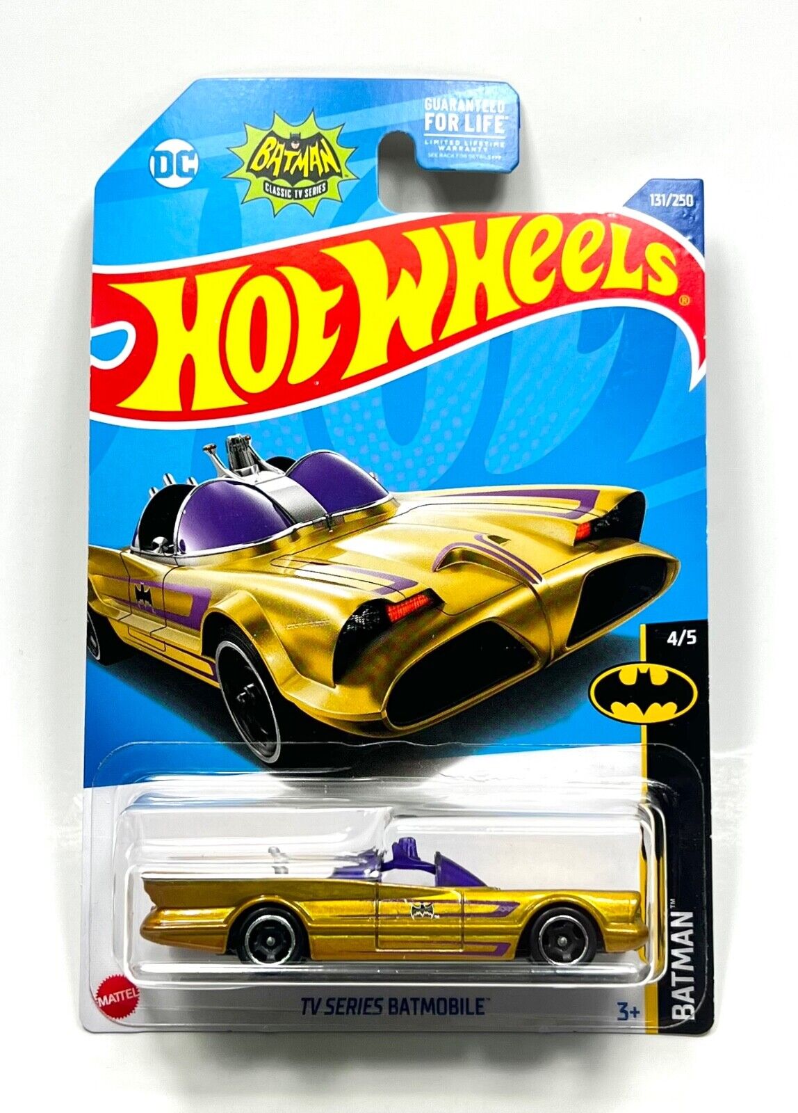 Hot Wheels 2022 #131/250 TV Series Batmobile, multiple color options