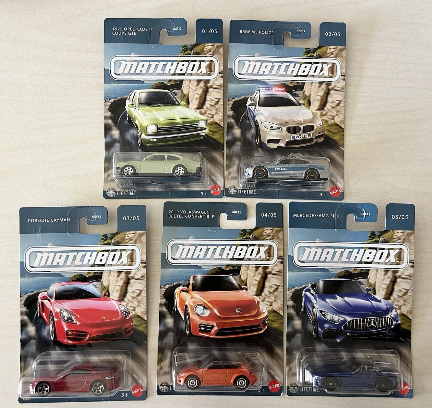 Matchbox 2025 European Series, complete set of 5