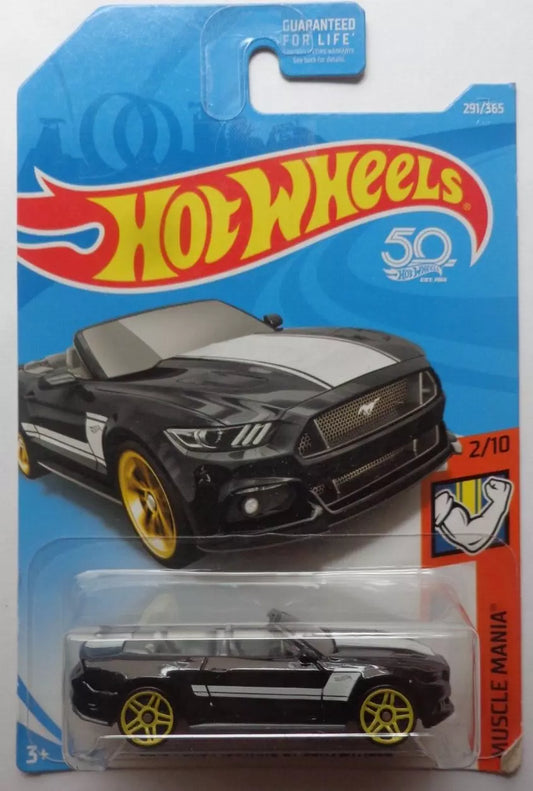 Hot Wheels 2018 #291/365 2015 Ford Mustang Convertible, black