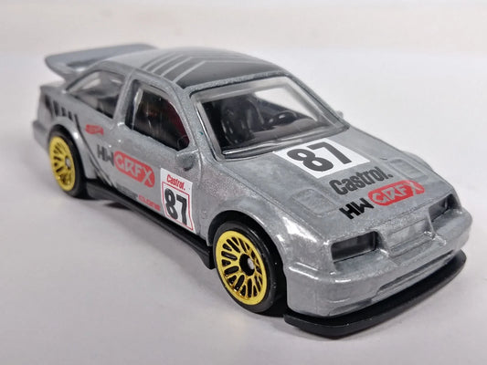 Hot Wheels 2023 #002/250 '87 Ford Sierra Cosworth, NEW/LOOSE, metalflake silver