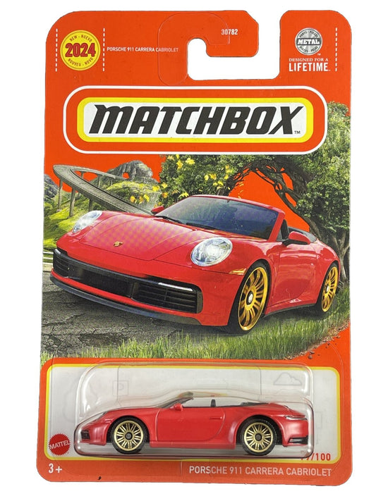 Matchbox 2024 #079/100 Porsche 911 Carrera Cabriolet, red