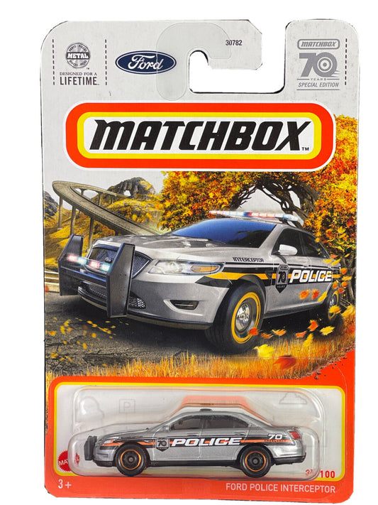 Matchbox 2023 #023/100 Ford Police Interceptor, silver