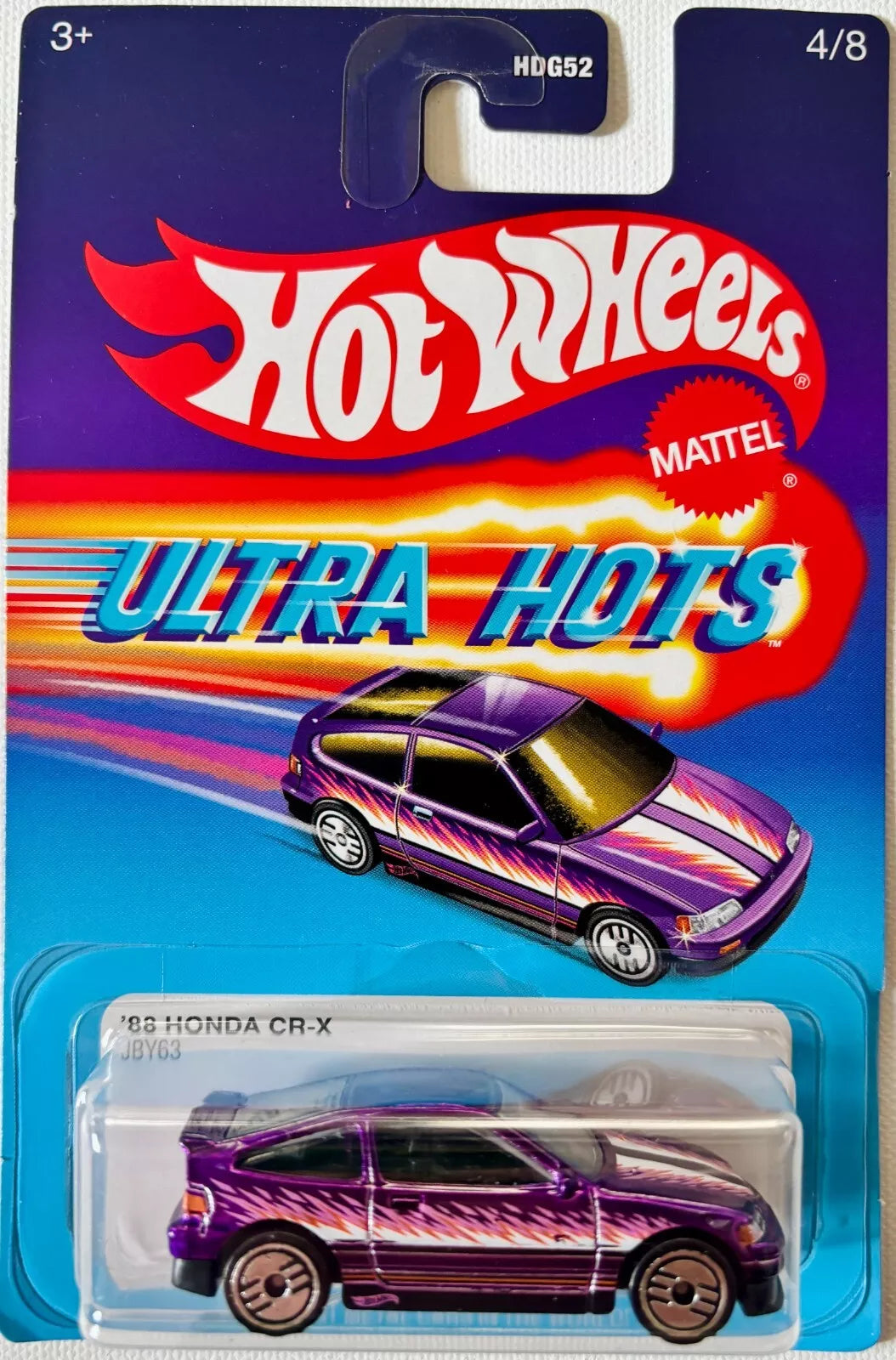 Hot Wheels 2025 Ultra Hots Mix A 4/8, '88 Honda CR-X, spectraflame purple
