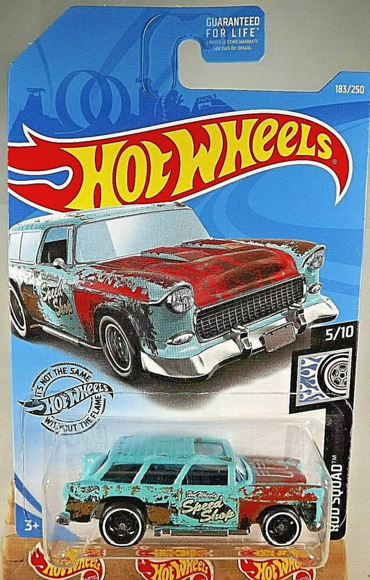 Hot Wheels 2019 #183/250 Classic '55 Nomad, aqua