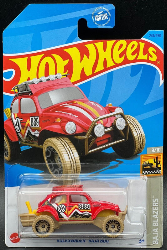 Hot Wheels 2023 #241/250 Volkswagen "Baja Bug", TREASURE HUNT, red