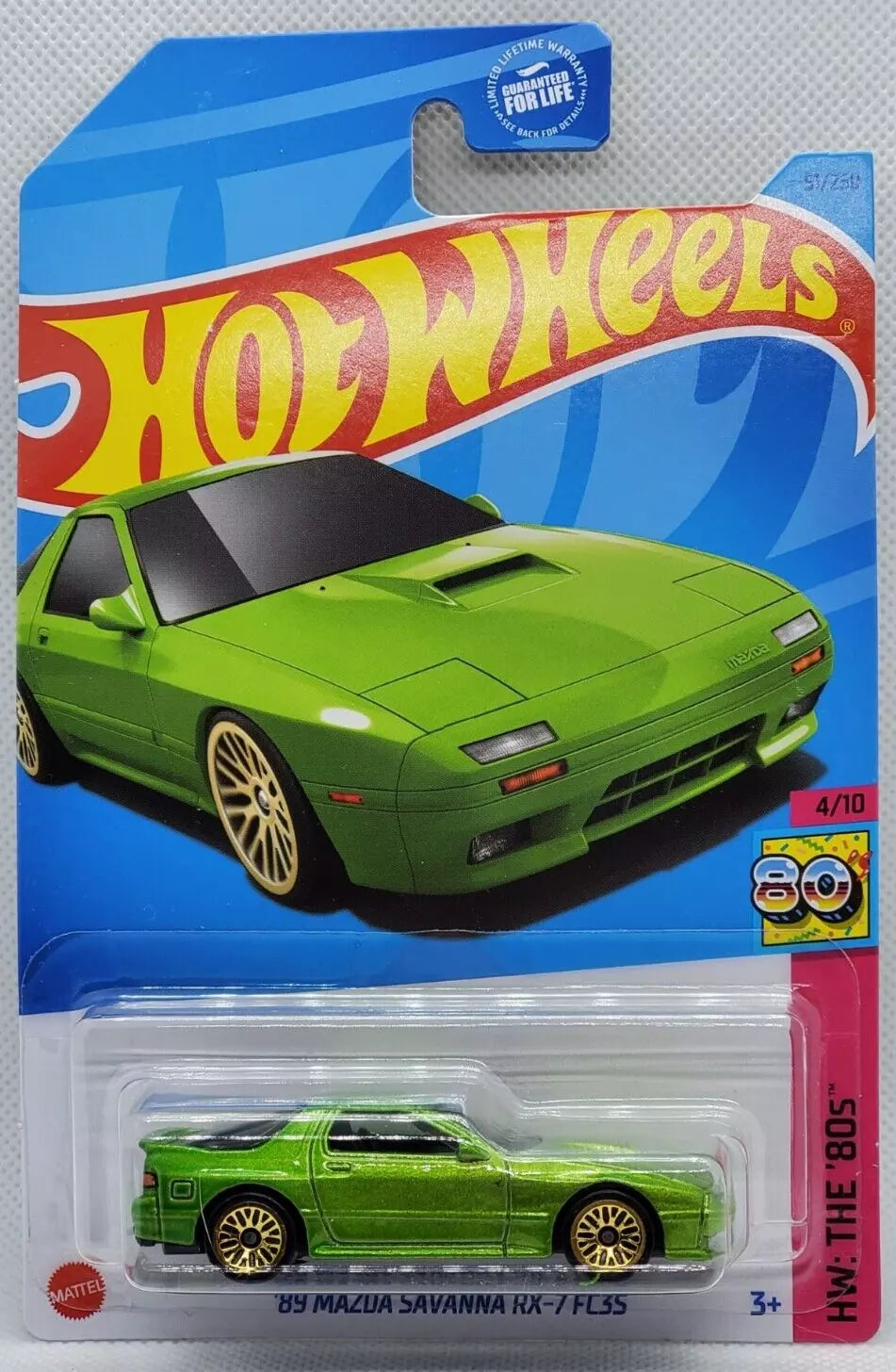 Hot Wheels 2023 #051/250 '89 Mazda Savanna RX-7 FC3S, green