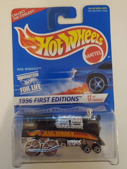 Hot Wheels 1996 First Editions #5/12 Rail Rodder, black