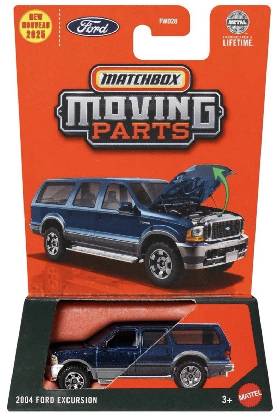 Matchbox 2025 Moving Parts 2004 Ford Excursion, metalflake dark blue
