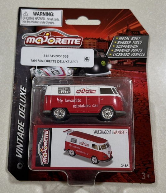 Majorette Vintage Deluxe Volkswagen T1 "Majorette livery", red/white