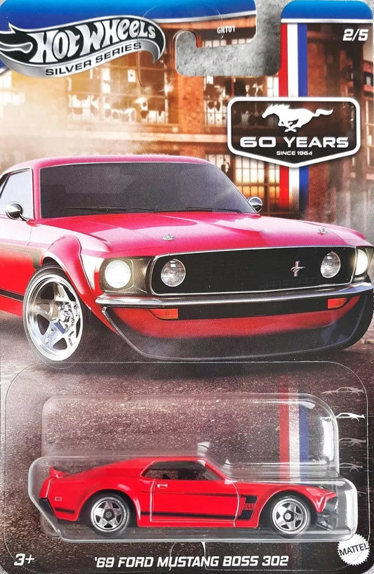 Hot Wheels 2024 Mustang 50 Years 2/5, '69 Ford Mustang Boss 302, red