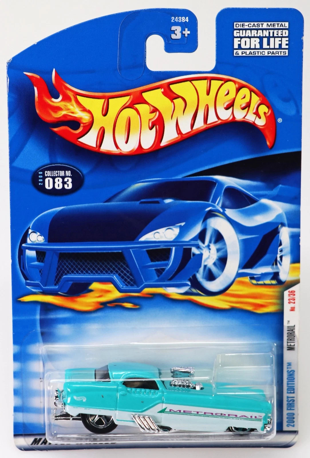 Hot Wheels 2000 #083, Metrorail, teal