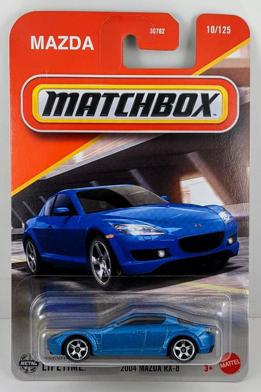 Matchbox 2025 #010/125 2004 Mazda RX-8, blue