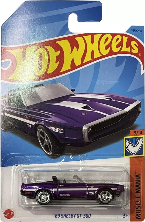 Hot Wheels 2023 '69 Shelby GT-500, SUPER TREASURE HUNT, spectraflame purple