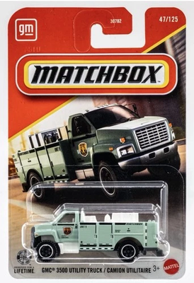 Matchbox 2026 #047/100, GMC 3500 Utility Truck, national parks green