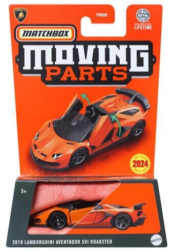 Matchbox 2024 Moving Parts 2019 Lamborghini Aventador SVJ Roadster, orange