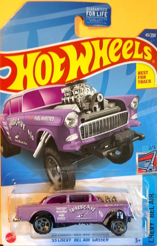 Hot Wheels 2022 #043/250 '55 Chevy Bel Air Gasser, matte light pink