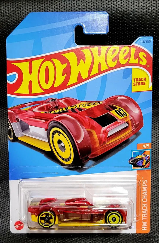 Hot Wheels 2023 #112/250 Mach It Go, clear red