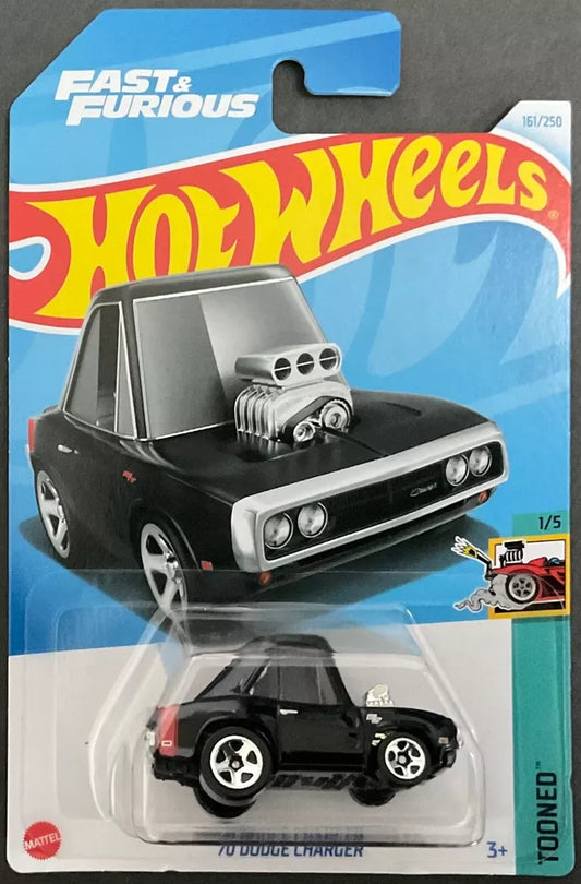 Hot Wheels 2024 #161/250 '70 Dodge Charger (Tooned), black