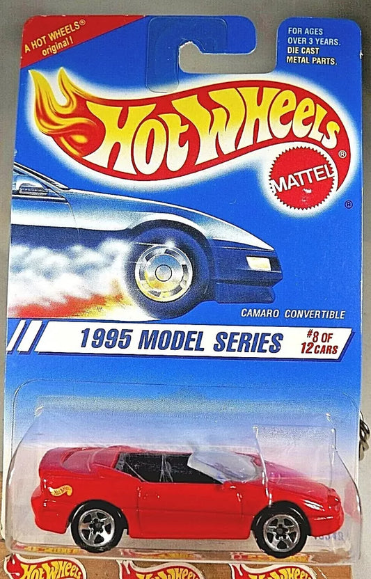 Hot Wheels 1995 New Models #8/12 Camaro Convertible, red