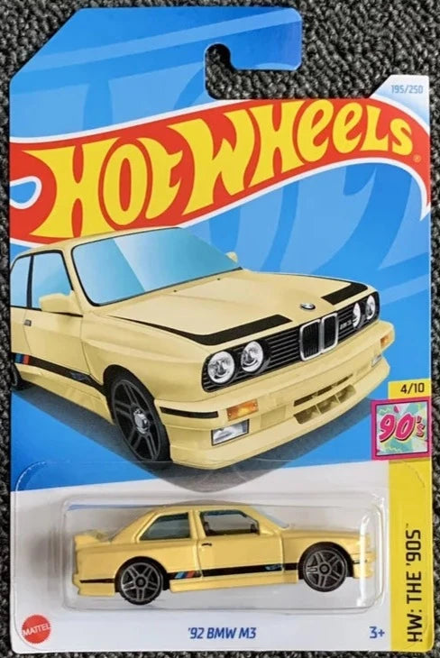Hot Wheels 2024 #195/250 '92 BMW M3, canary yellow