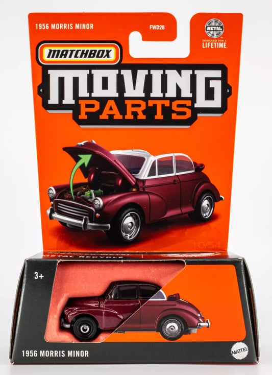 Matchbox 2024 Moving Parts 1956 Morris Minor, burgundy