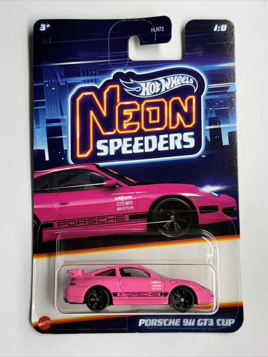 Hot Wheels 2024 Neon Speeders Mix B 1/8 Porsche 911 GT3 Cup