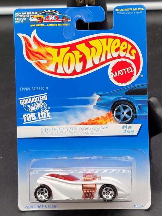 Hot Wheels 1997 White Ice Series #4/4 Twin Mill II, white