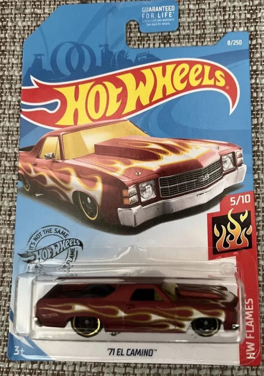Hot Wheels 2018 #008/250 '71 El Camino, burnt orange/flames