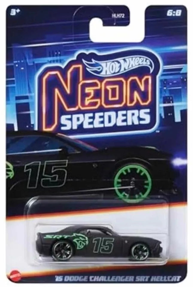 Hot Wheels 2024 Neon Speeders Mix B 6/8 '15 Dodge Challenger SRT Hellcat