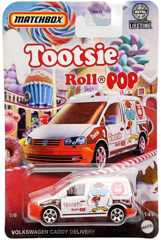 Matchbox 2024 Candy Series Volkswagen Caddy Delivery "Tootsie Roll Pop"