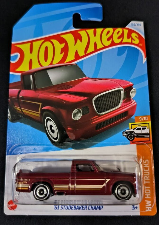 Hot Wheels 2024 #155/250 '63 Studebaker Champ, dark red