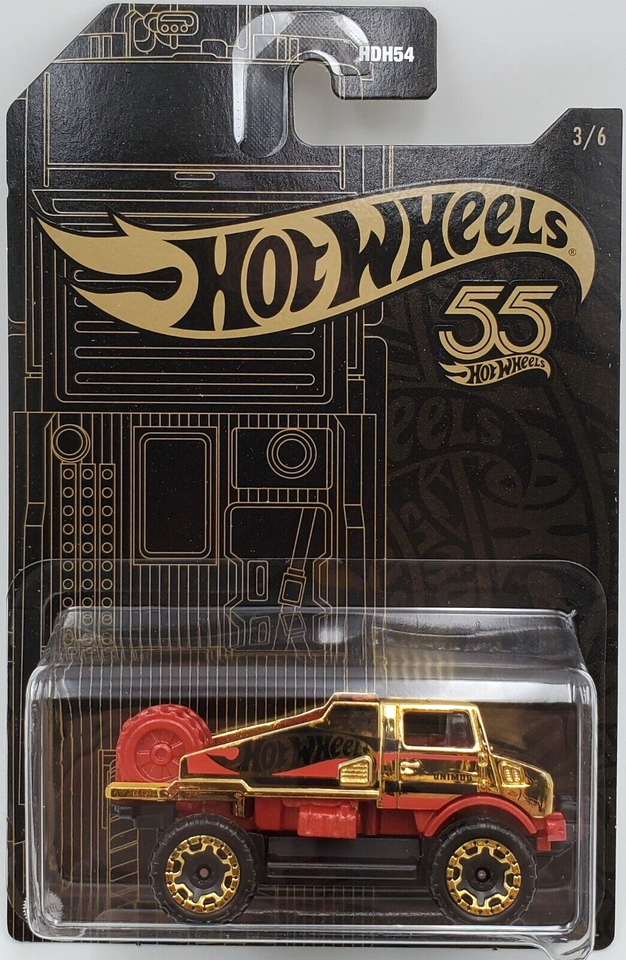 Hot Wheels 2023 55th Anniversary Mix B 3/6 Mercedes-Benz Unimog U 1300 L, gold