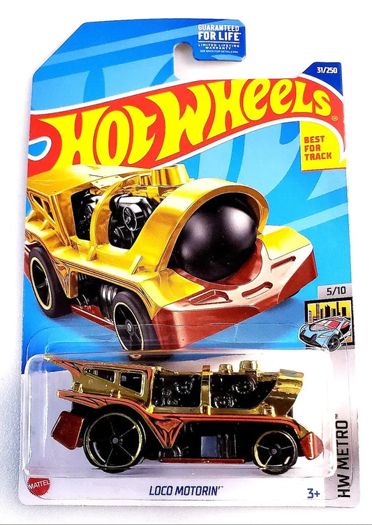 Hot Wheels 2022 #031/250 Loco Motorin', gold chrome