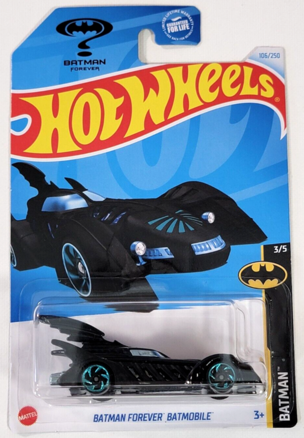 Hot Wheels 2024 #106/250 Batman Forever Batmobile, TREASURE HUNT, black