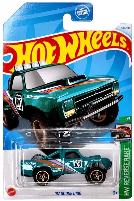 Hot Wheels 2024 #038/250 '87 Dodge D100, turquoise