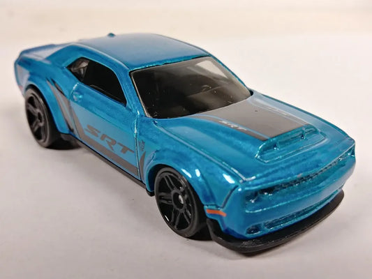 Hot Wheels 2023 #151/250 '18 Dodge Challenger SRT Demon, NEW/LOOSE, metallic grabber blue