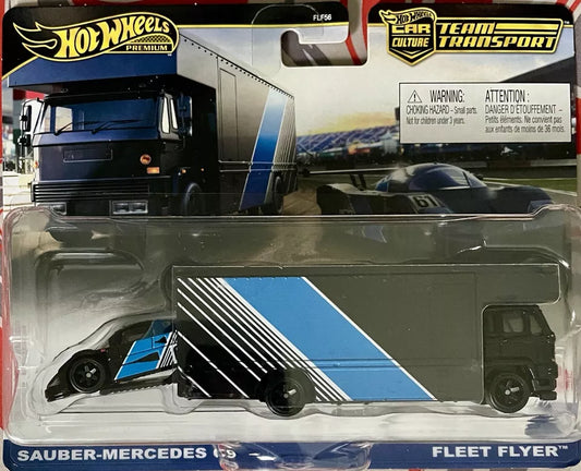 Hot Wheels Car Culture Team Transport #67 Sauber Mercedes C9 & Fleet Flyer
