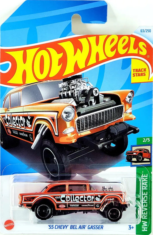 Hot Wheels 2024 #063/250 '55 Chevy Bel Air Gasser, burnt orange