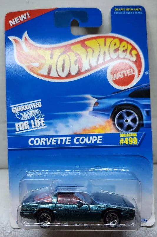 Hot Wheels 1995 #499 Corvette Coupe, green