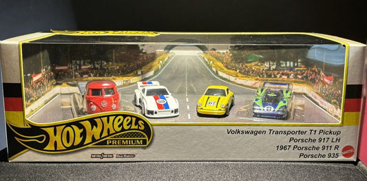 Hot Wheels 2024 Premium Diorama Porsche Racing Garage Set