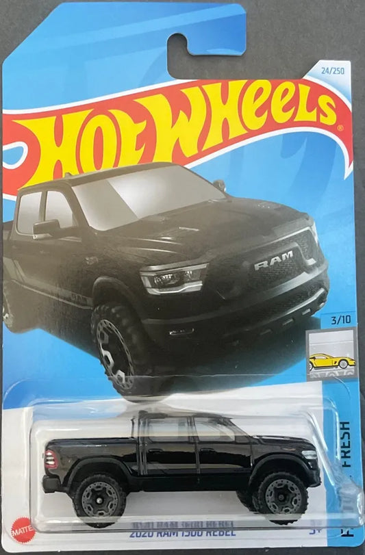 Hot Wheels 2024 #024/250 2020 Ram 1500 Rebel, black