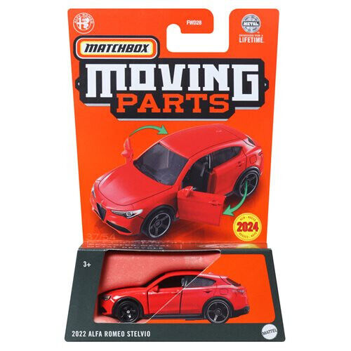 Matchbox 2024 Moving Parts 2022 Alfa Romeo Stelvio, red