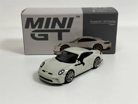 Mini GT #675 Porsche 911 Carrera GT3 Touring IMPERFECT/LOOSE, crayon (white)