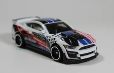 Hot Wheels 2024 Stars & Stripes 4/5, '20 Ford Mustang Shelby GT500, NEW/LOOSE, white