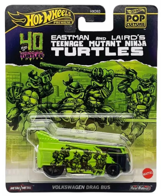 Hot Wheels 2024 Pop Culture TMNT Volkwagen Drag Bus, green